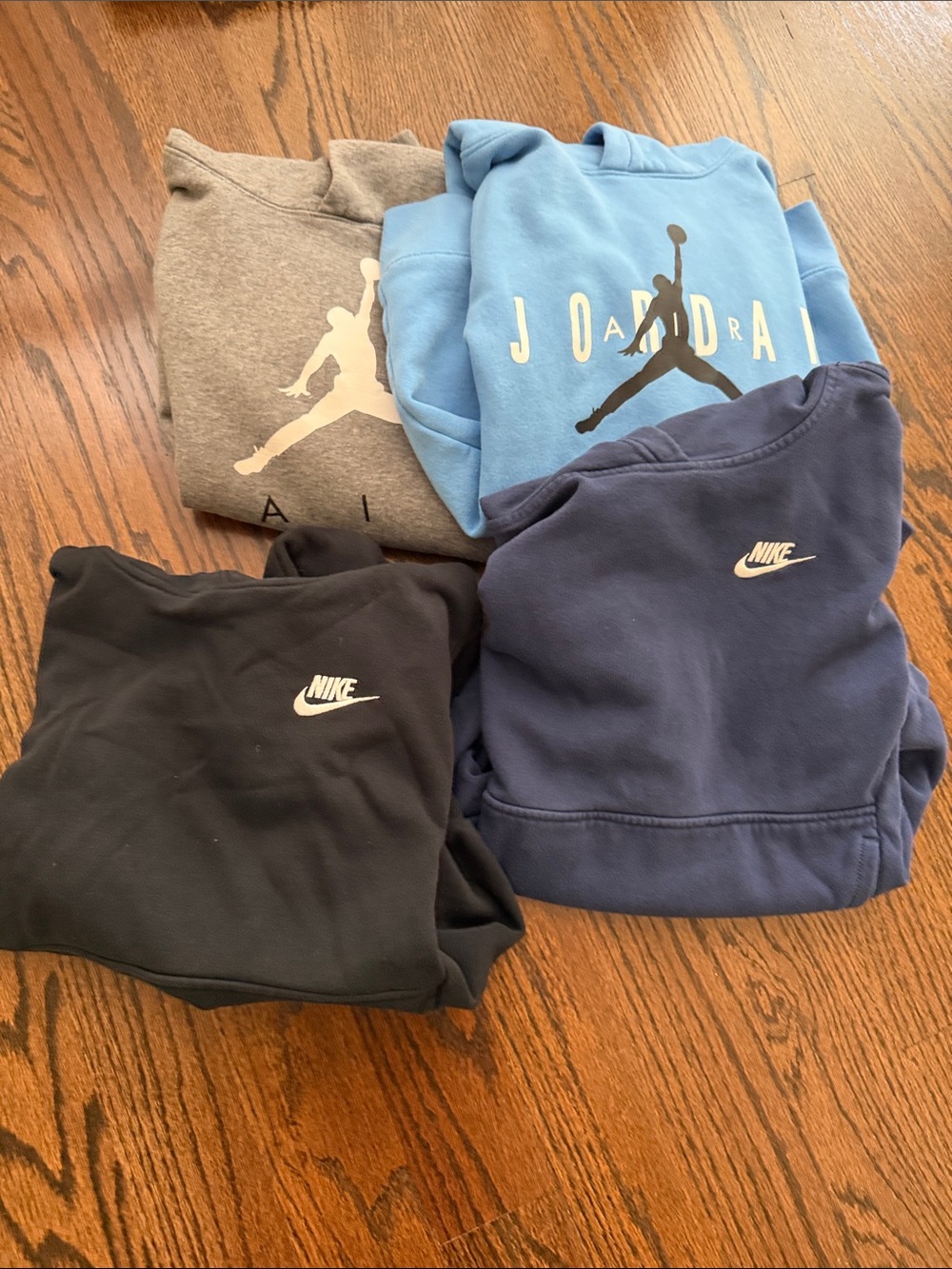 Nike Kids Sweatshirts Bundle - Black, Navy, Gray, Light Blue